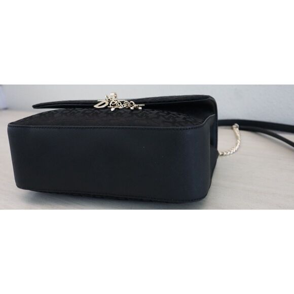 DKNY R313FE83 Women's Black Cleo Jacquard Print Chain Strap Shoulder Bag - Picture 8 of 16